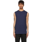 Dries Van Noten Blue Jersey Tank Top