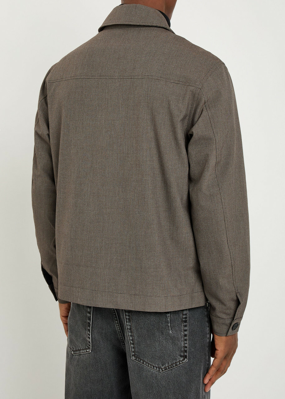 Wax London Eldon Houndstooth Jacket Brown