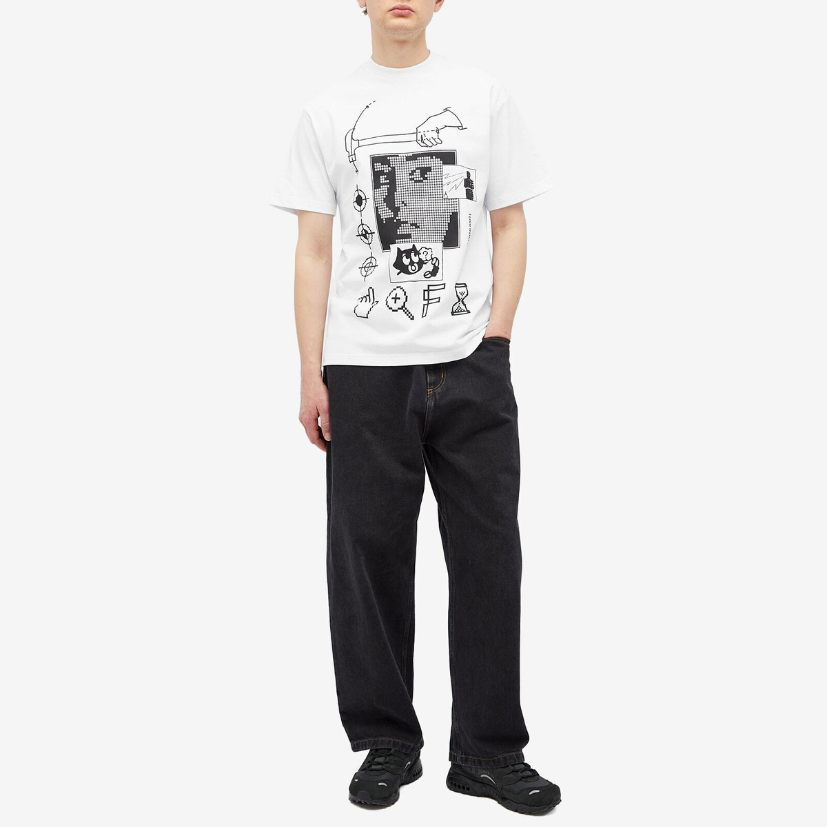 Lo-Fi Men's Data T-Shirt in White
