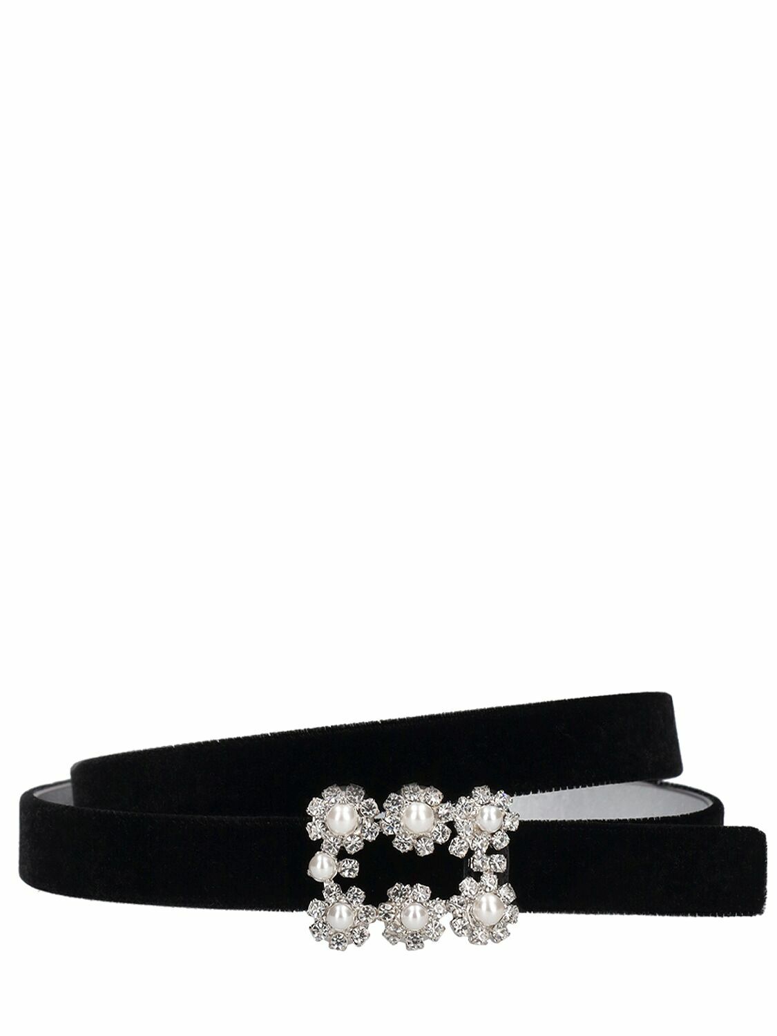 RV Bouquet Strass leather belt