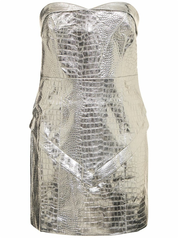 Photo: ROTATE - Hemly Embossed Strapless Mini Dress