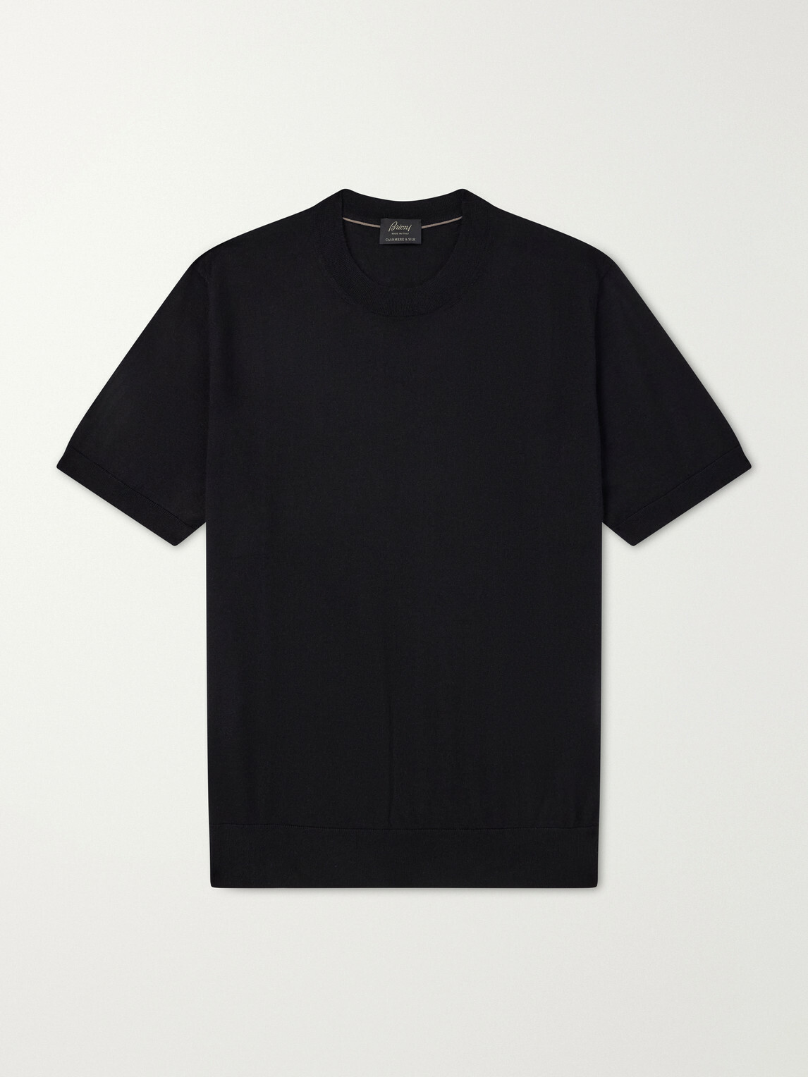 Brioni - Cashmere and Silk-Blend T-Shirt - Black