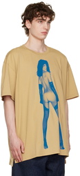 Vivienne Westwood Tan Oversized Pin-Up T-Shirt