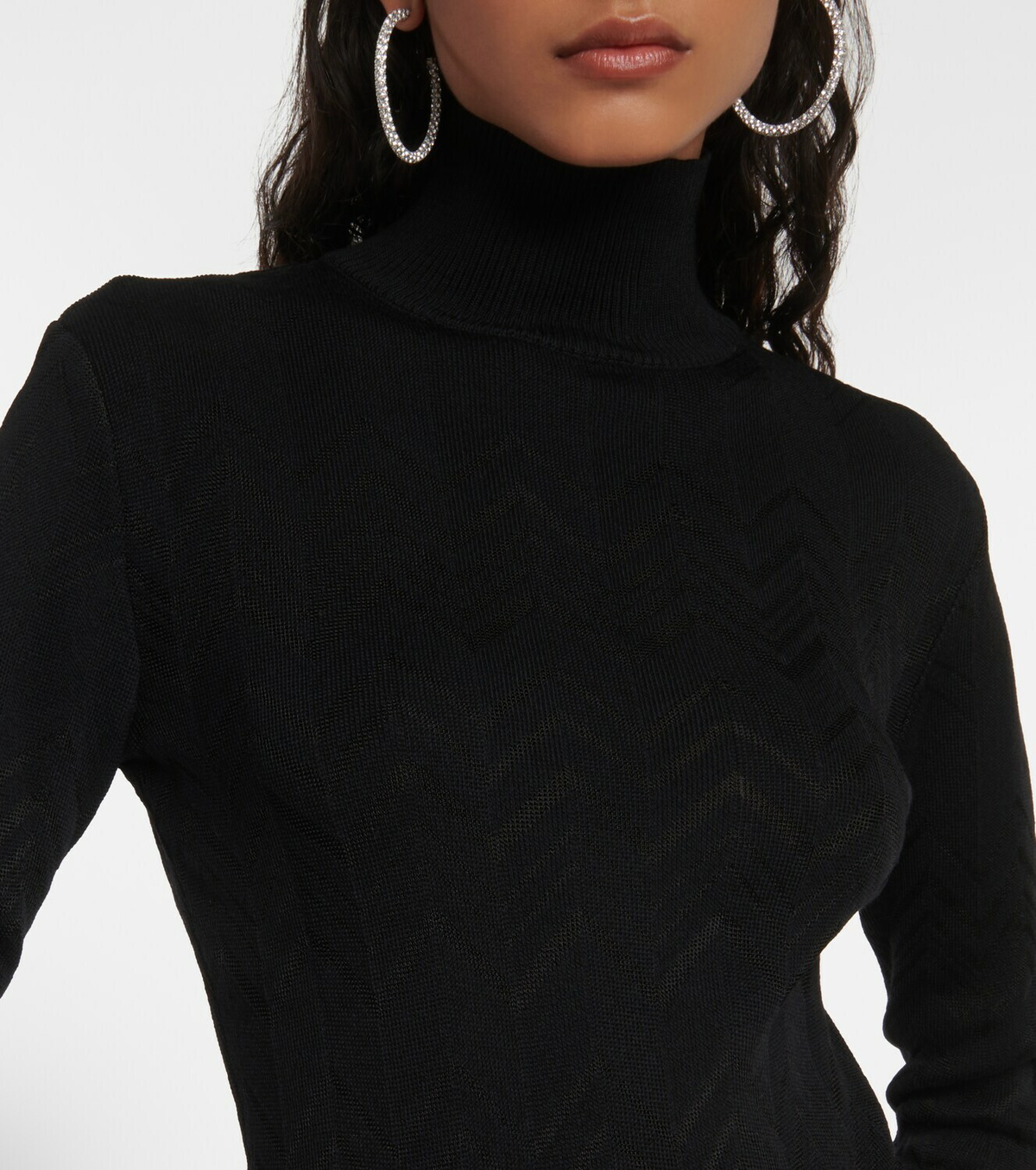 Missoni Zig-zag wool-blend turtleneck sweater