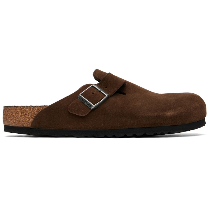 Photo: Birkenstock Brown Boston Soft Footbed Suede Leather Loafers