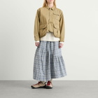 Story mfg. Women's Hand Orbit Skirt in Indigo Check