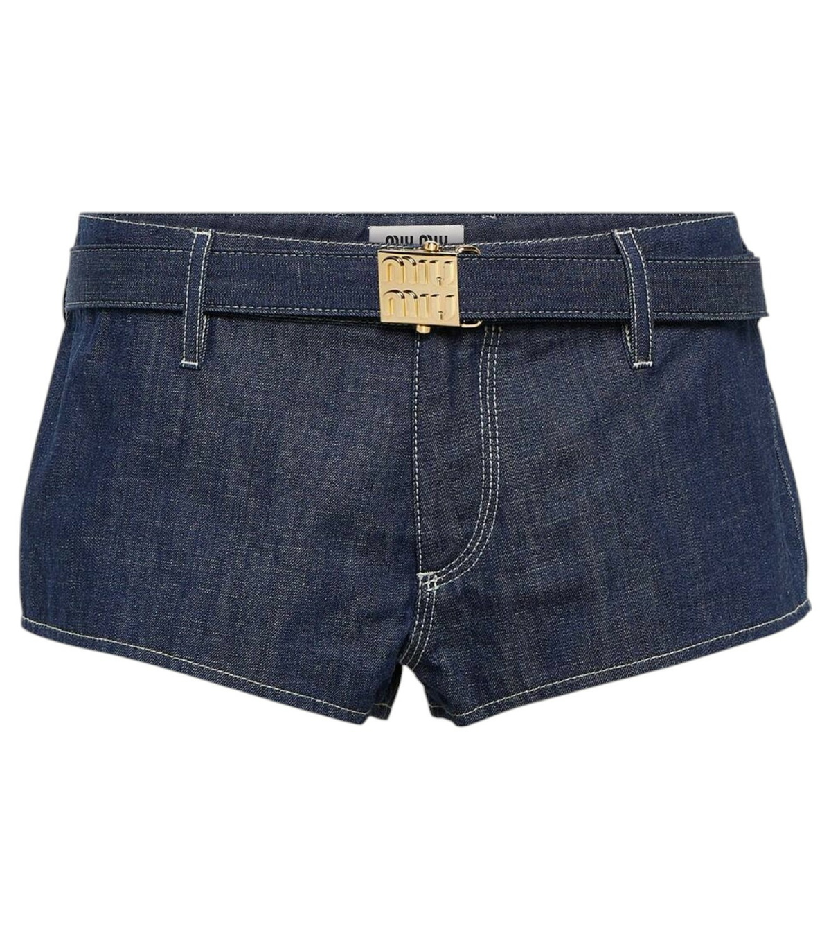 関税・送料込 MIU MIU BLACK DENIM CROP CUT ショートパンツ Black Denim Shorts | Miu Miu