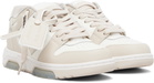 Off-White White & Beige Out Of Office Sneakers
