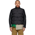 Undercover Black and Multicolor Kolor Edition Down Leather Sleeve 30th Jacket