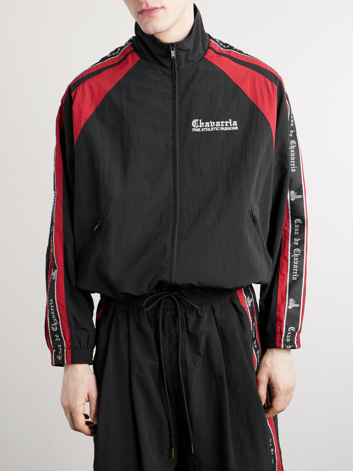 Willy Chavarria - Casa De Chavarria Logo-Detailed Shell Jacket - Black