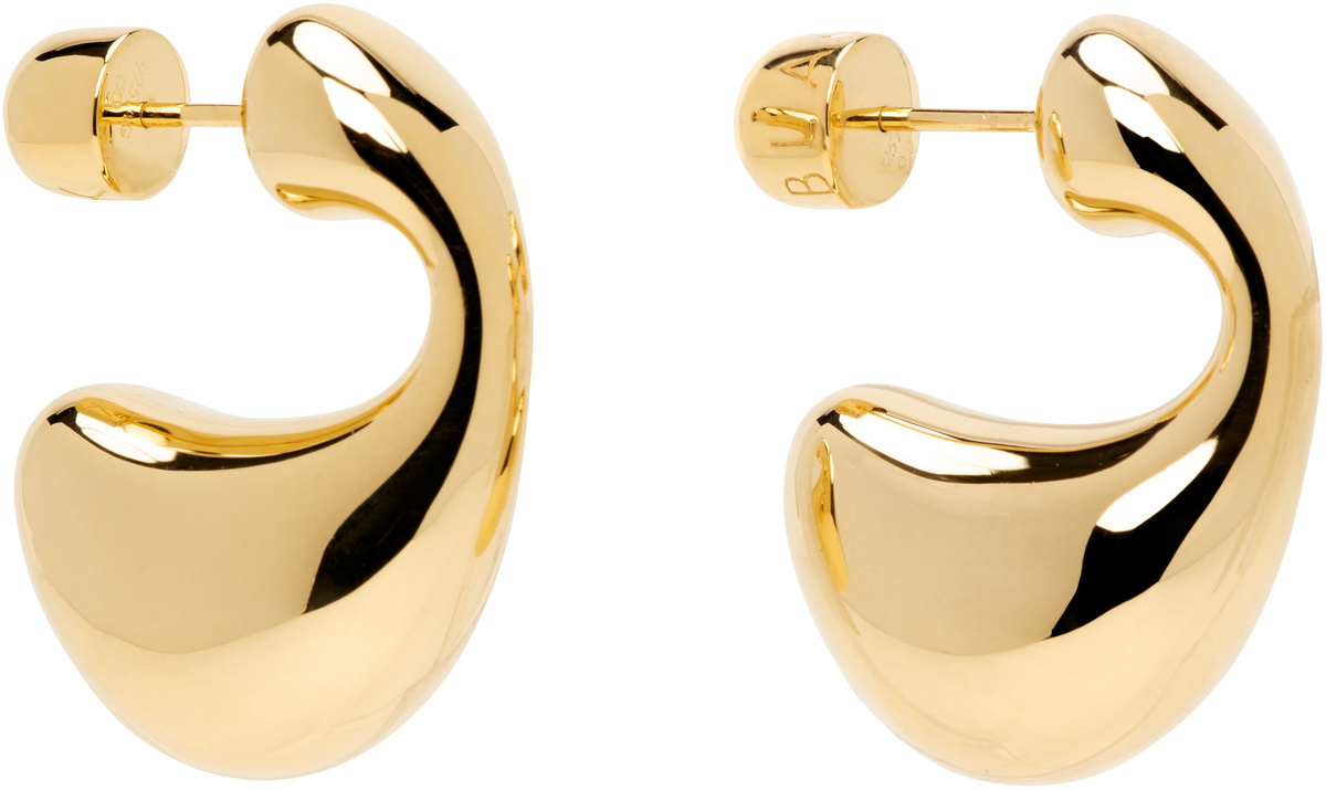 Maria Black Gold Dolphin Large Earrings