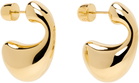 Maria Black Gold Dolphin Large Earrings