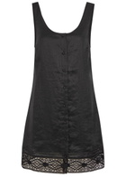 Frame The Heirloom Embroidered Ramie Mini Dress Black