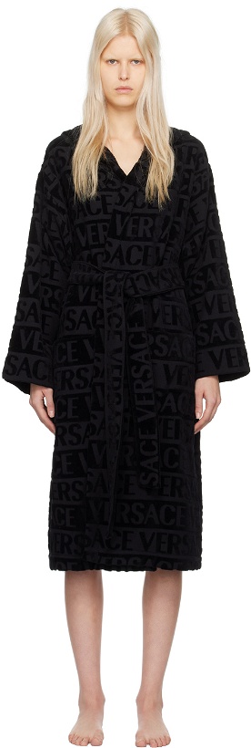 Photo: Versace Underwear Black Allover Robe