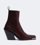 Rabanne Snake-effect leather cowboy boots