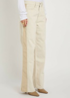 Rag & Bone Logan Panelled Wide-leg Jeans Cream