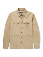 Ralph Lauren Purple label - Barron Suede Overshirt - Brown