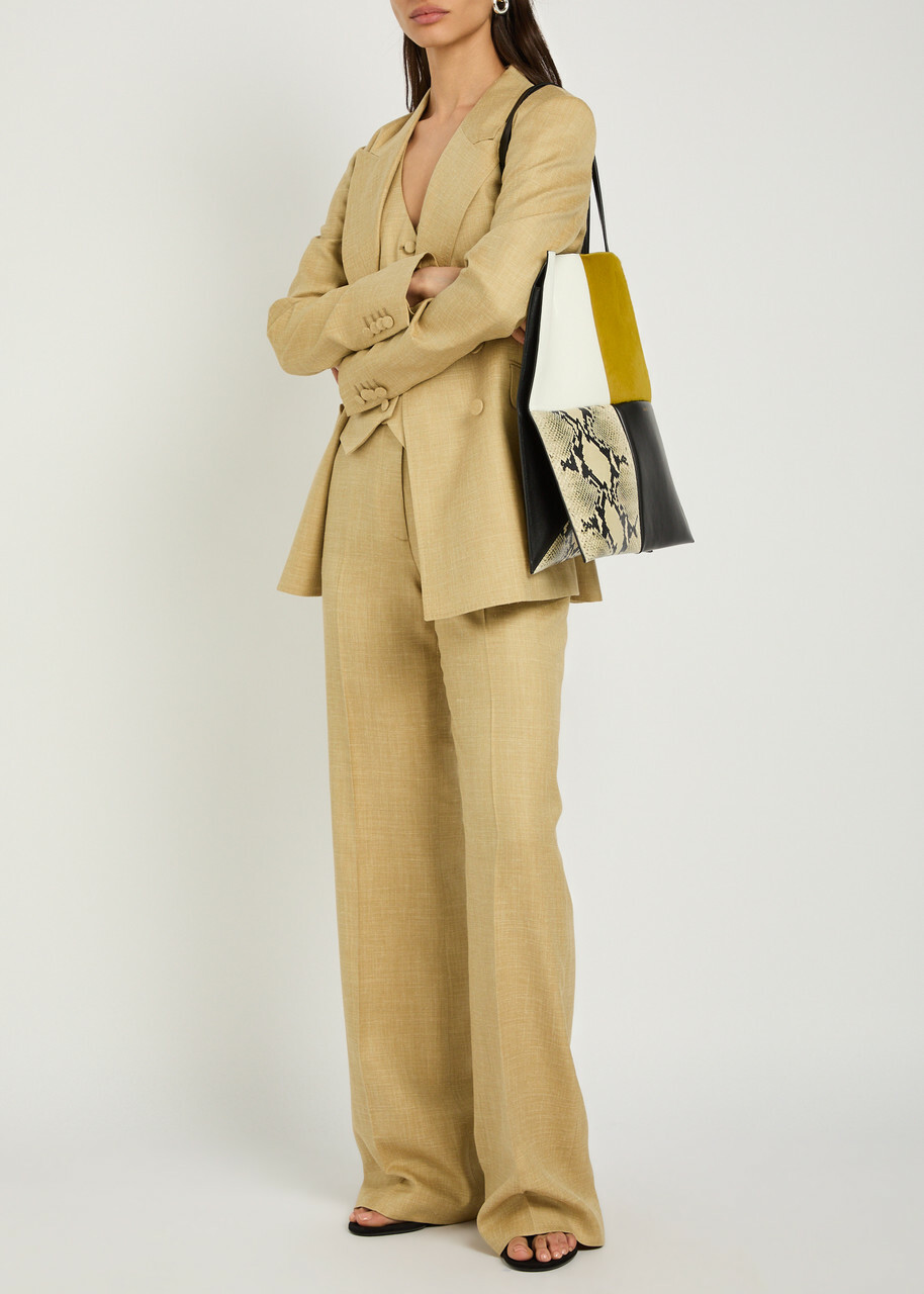 Gabriela Hearst Vesta Straight-leg Trousers Beige