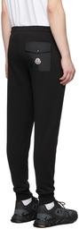 Moncler Black French terry Lounge Pants