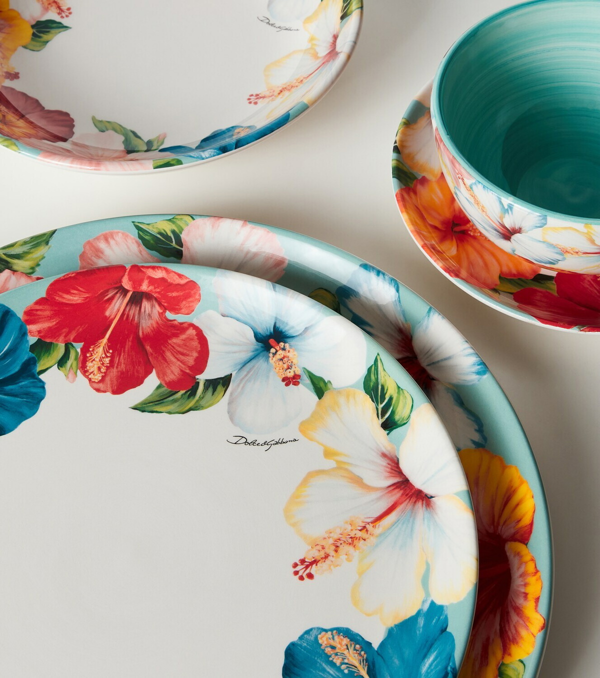 Dolce&Gabbana Casa Floral ceramic dinner plate