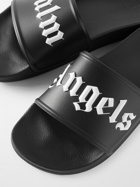 Palm Angels - Logo-Print Rubber Slides - Black