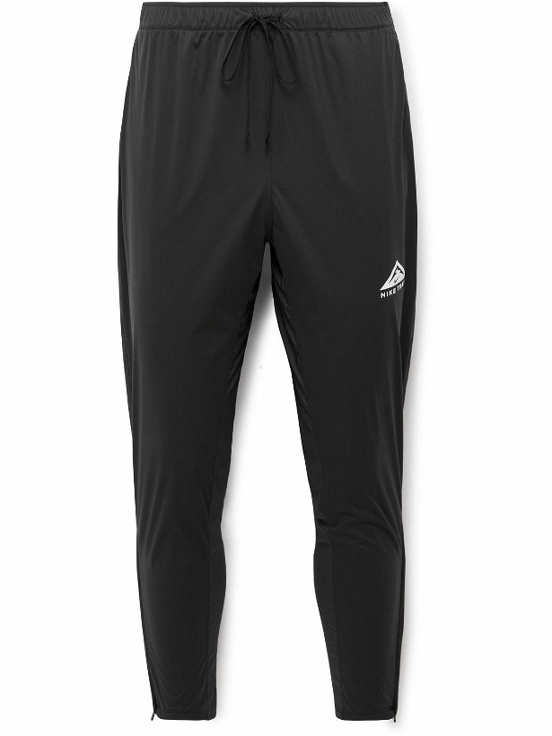 Photo: Nike Running - Trail Phenom Elite Tapered Mesh-Panelled Dri-FIT Track Pants - Black