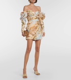 Zimmermann Luminosity draped floral minidress