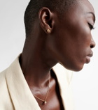 Yvonne Léon Nano Puces 9kt gold earrings with black diamonds and enamel