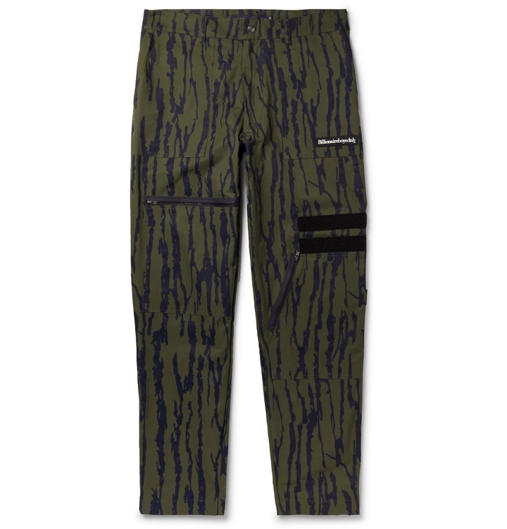 Photo: Billionaire Boys Club - Printed Cotton-Blend Cargo Trousers - Green