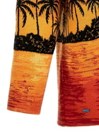 Alanui Kerala Sunset Drop Shoulder Intarsia Knit Cardigan