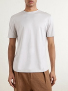 Loro Piana - Silk and Cotton-Blend Jersey T-Shirt - Gray