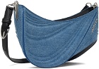 Mugler Black & Blue Medium Denim Spiral Curve 01 Bag