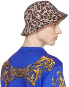 Versace Jeans Couture Black & Brown Printed Bucket Hat