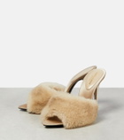 Saint Laurent - La 16 105 faux fur and leather mules