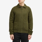 Barbour Men's TO KI TO Paxman Zip Cardigan in Dark Olive