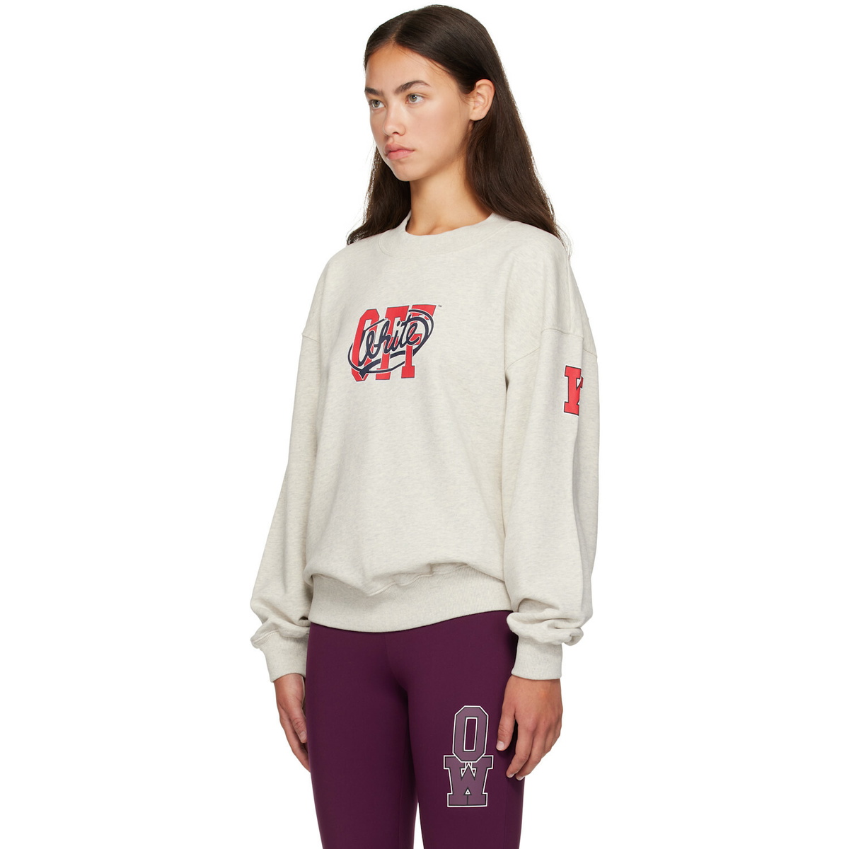 Off-White Gray 'Off' College Sweatshirt