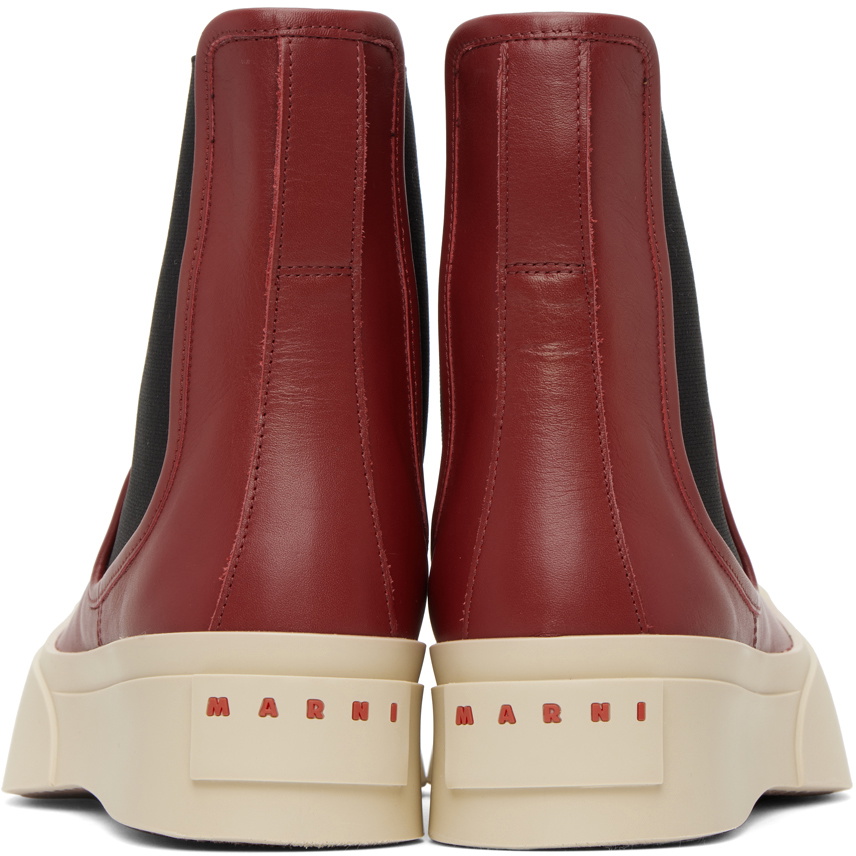 Marni Burgundy Pablo Chelsea Boots