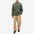 A.P.C. Hugo Quilted Shirt Jacket in Military Khaki