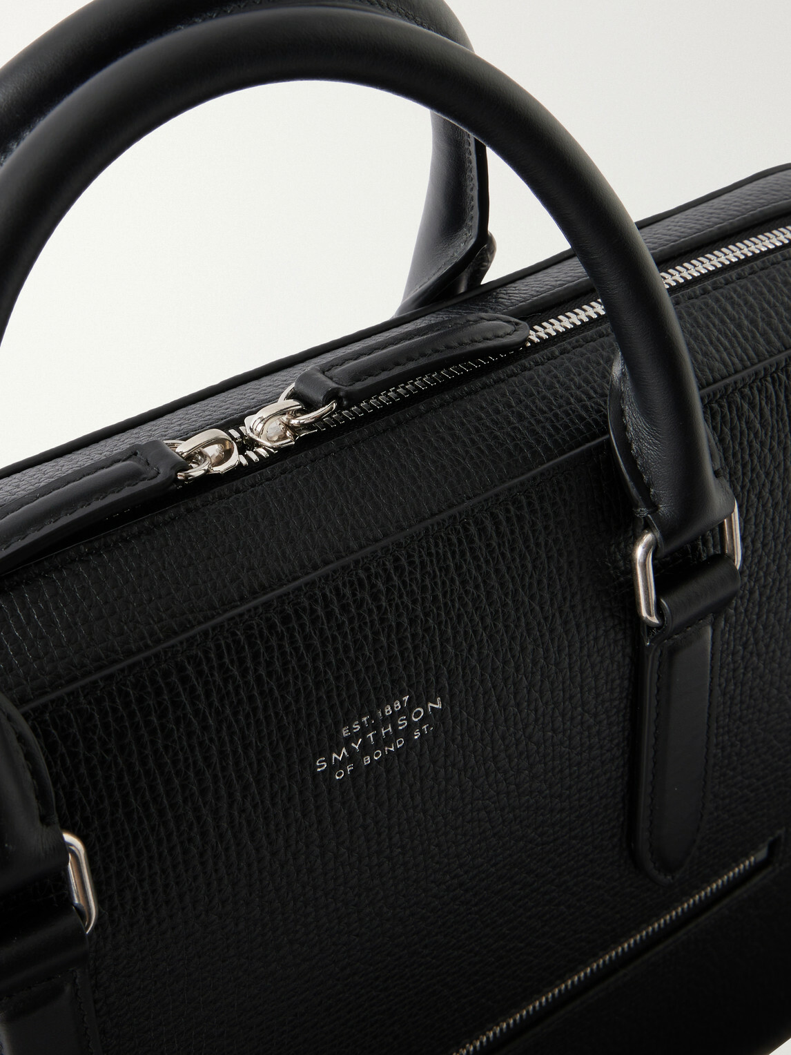 Smythson - Slim Full-Grain Leather Briefcase