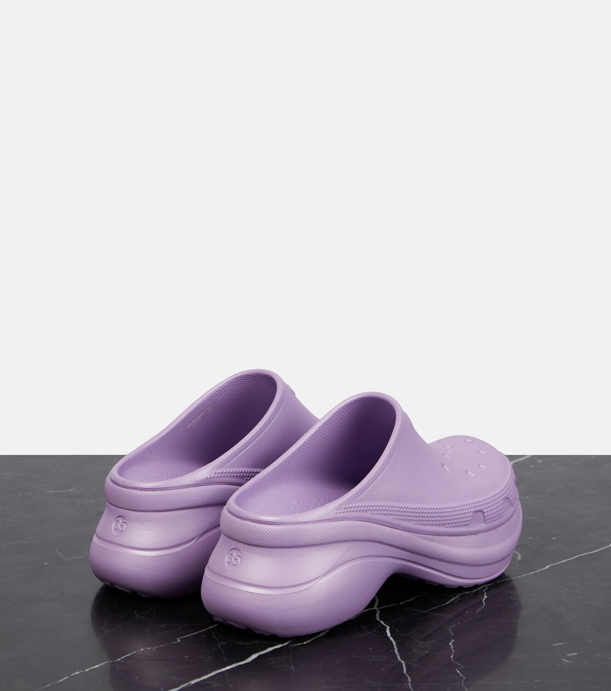Balenciaga X Crocs platform slides