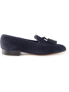 George Cleverley - Eton Suede Tasselled Loafers - Blue