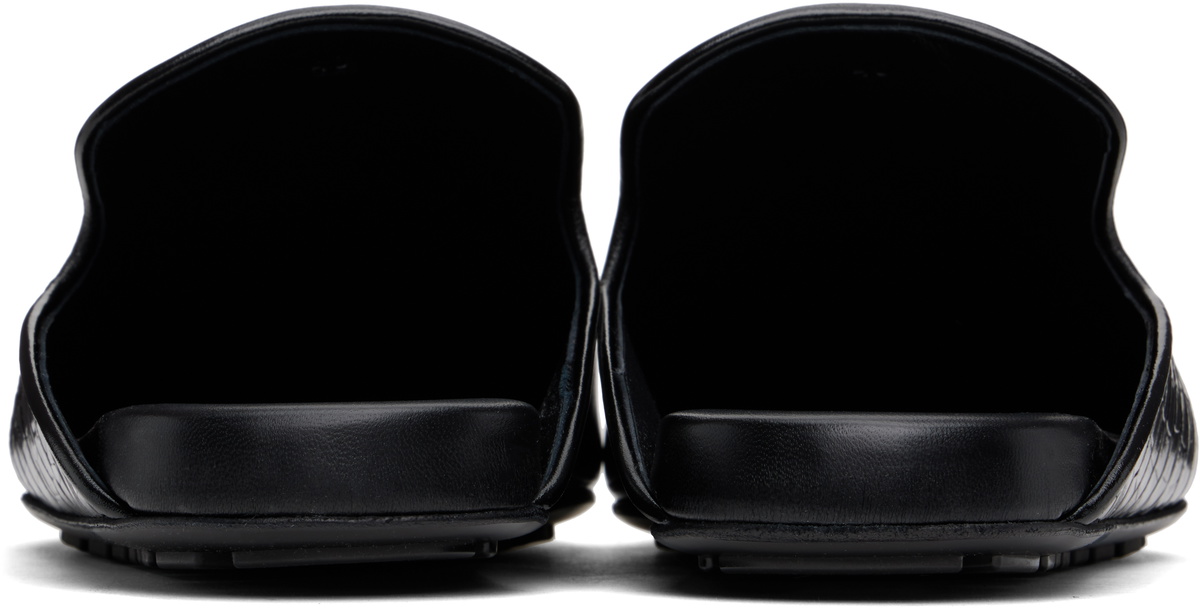Bottega Veneta Black Roma Slippers
