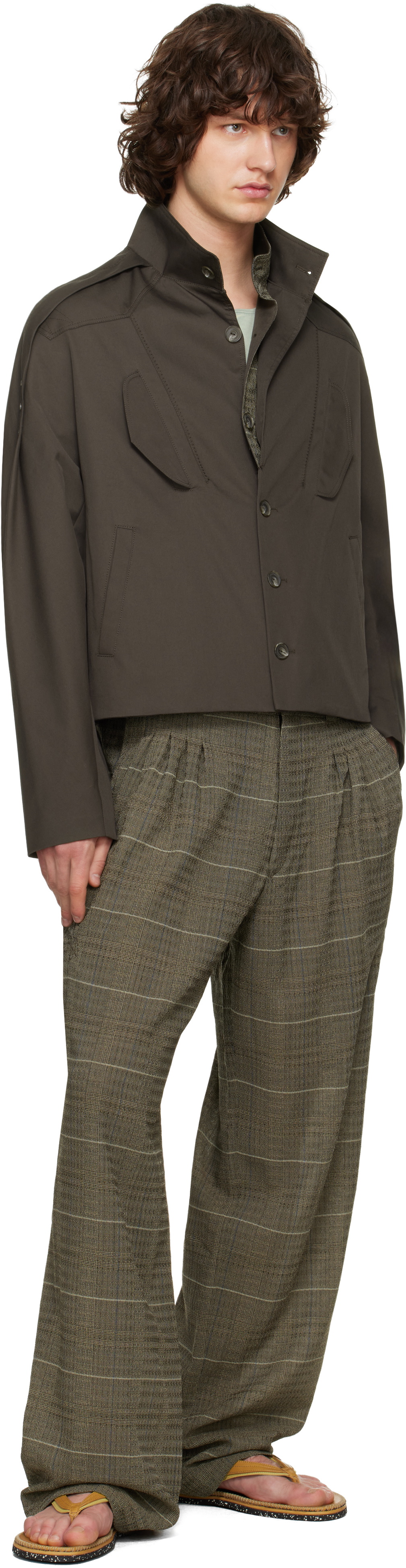 Kiko Kostadinov Taupe Andras Formal Trousers