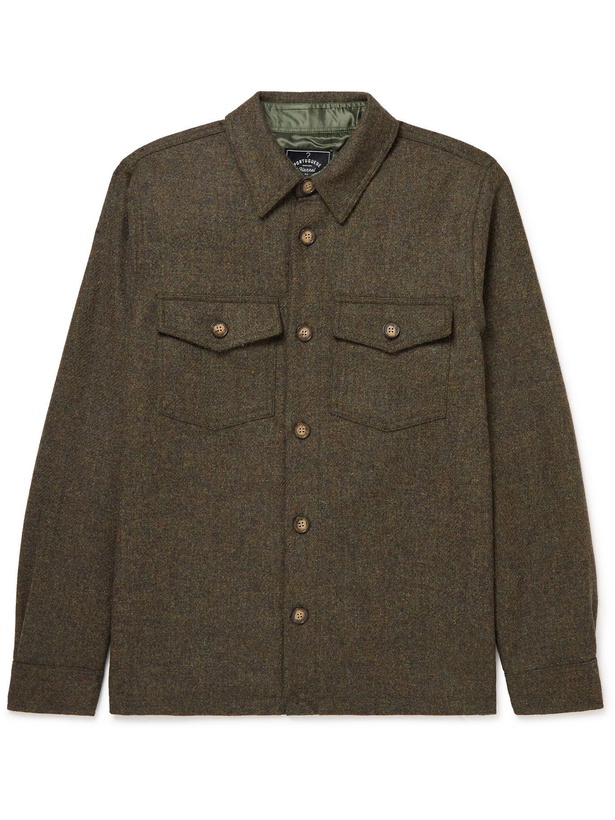 Photo: Portuguese Flannel - Virgin Wool Overshirt - Brown