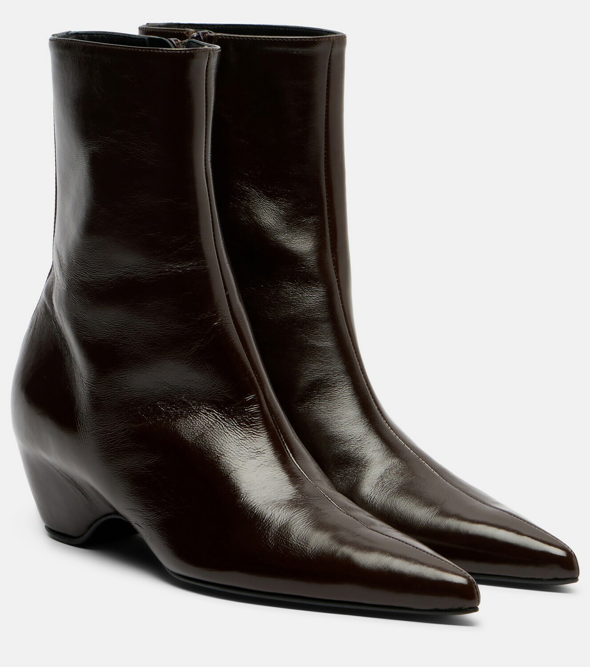Khaite Sybil leather ankle boots