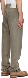 ALEXANDER DIGENOVA Gray Straight Leg Duct Tape Jeans