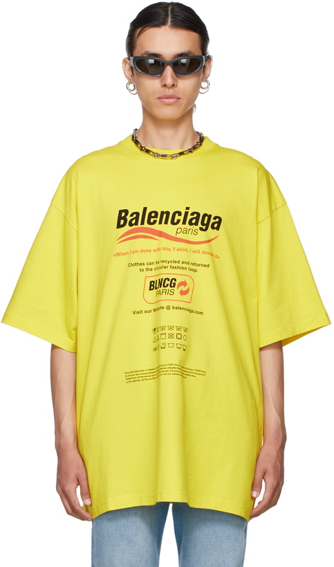 Photo: Balenciaga Yellow Dry Cleaning Boxy T-Shirt