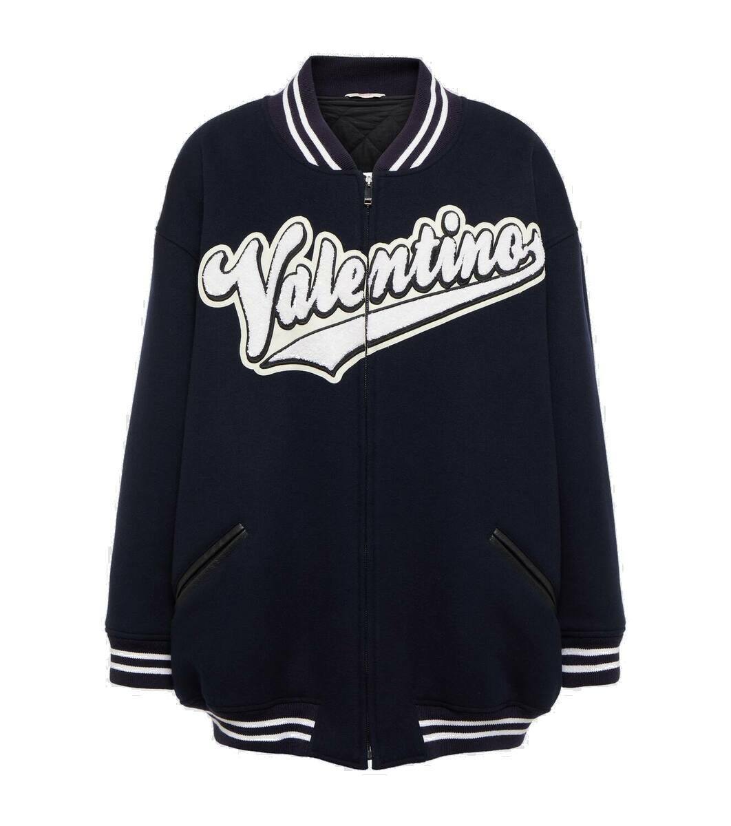 Valentino Oversized virgin wool varsity jacket Valentino