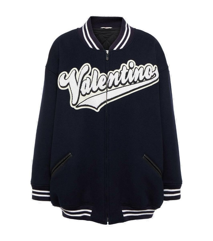 Photo: Valentino Oversized virgin wool varsity jacket
