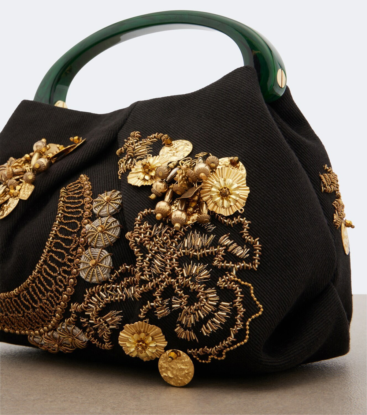 Dries Van Noten Small embellished top-handle bag